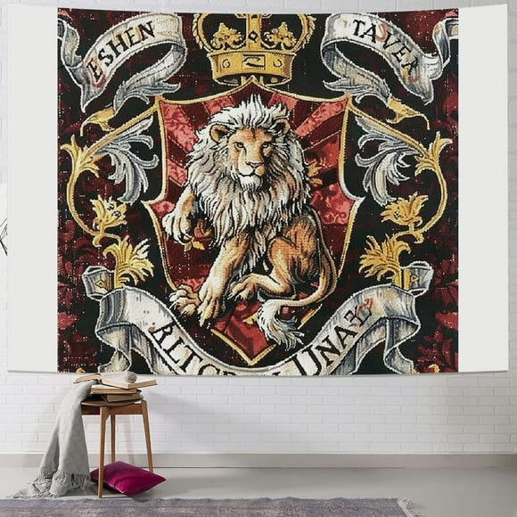BCIIG Woven Tapestry Throw Blanket, Gryffindor Shield