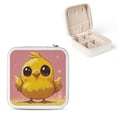 thumbnail image 1 of BCIIG Yellow Bird Friendship Day Gifts Jewelry Box Travel Case Organizer for Necklace Ring Earring, Compact Size, Versatile Storage, Zipper Closure, Ideal Gift for Women White, 1 of 5