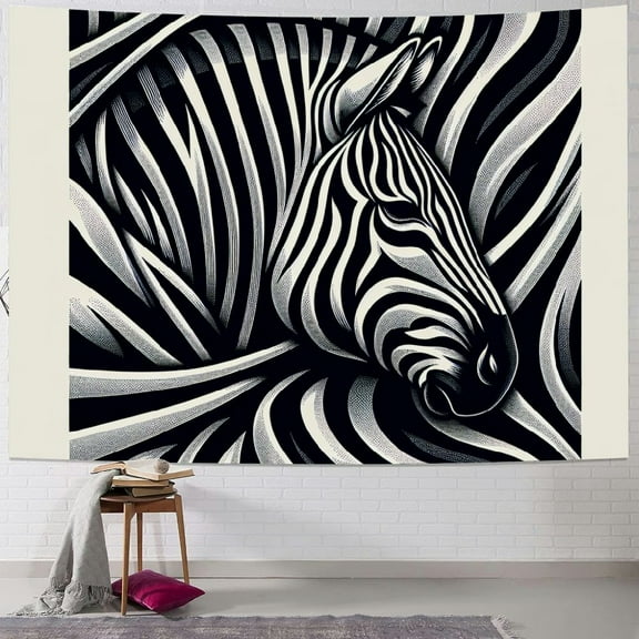 BCIIG Zebra Stripes Tapestry Wall Hanging Unique Style for Home Wall Decor Art Living Room Bedroom Dorm Farmhouse - 4 Sizes Available 40x30inch
