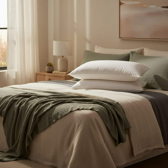 BCL Collection T-180 Cotton Blend Shell 2 PK Pillows