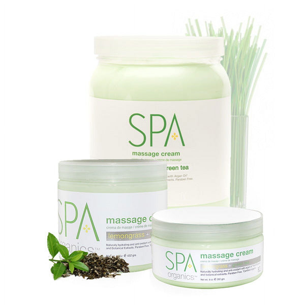 BCL SPA 64 oz. Massage Cream Lemongrass + Green Tea