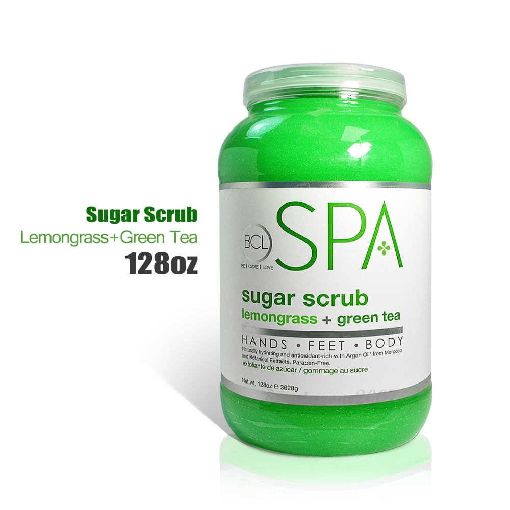 BCL Spa Organic Pedicure Sugar Scrub Lemongrass + Green Tea 128 oz