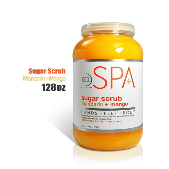 BCL Spa Organic Pedicure Sugar Scrub Mandarin + Mango 128 oz / 1 Gallon