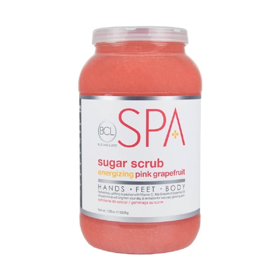 BCL Spa Organic Pedicure Sugar Scrub Pink Grapefruit 128oz / 1 Gallon