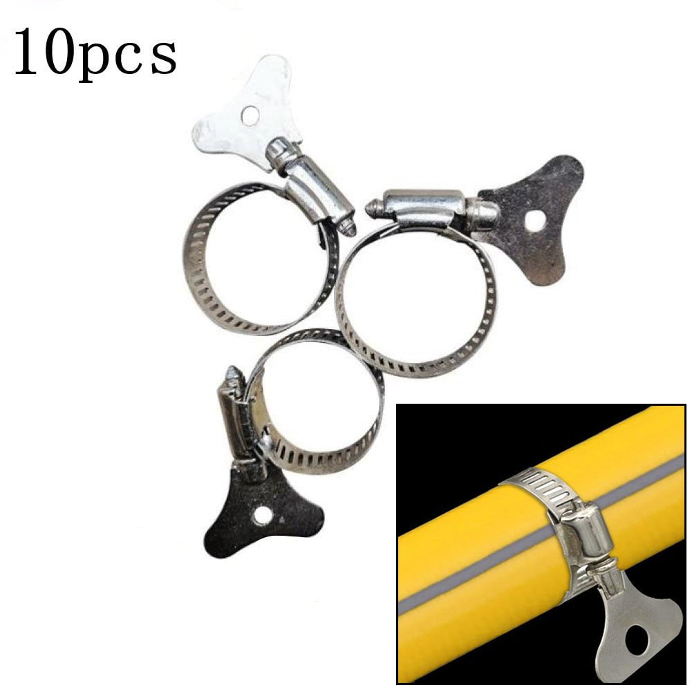 BCLONG 10PCS Jubilee Clips Stainless Steel Hose Clip Hose Clamp Worm Drive Hose Clip