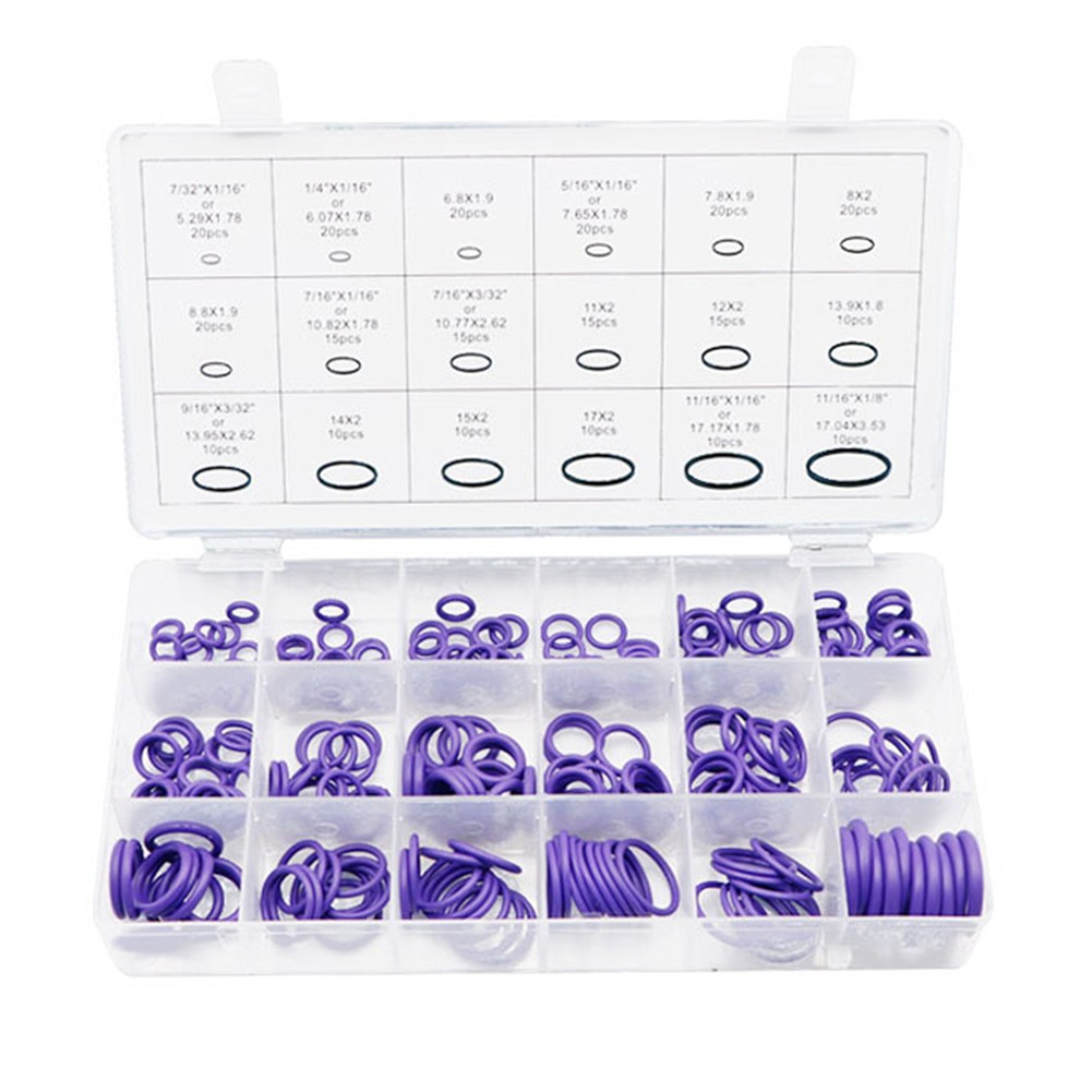 BCLONG 270 PCS R134a For Car Air Conditioning Seal Sealing Ring Set A/C