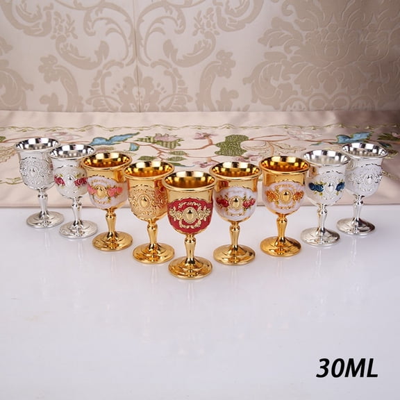 BCLONG 30ML Retro Creative Small Beverage Wine Cup Gold European Style Home Bar