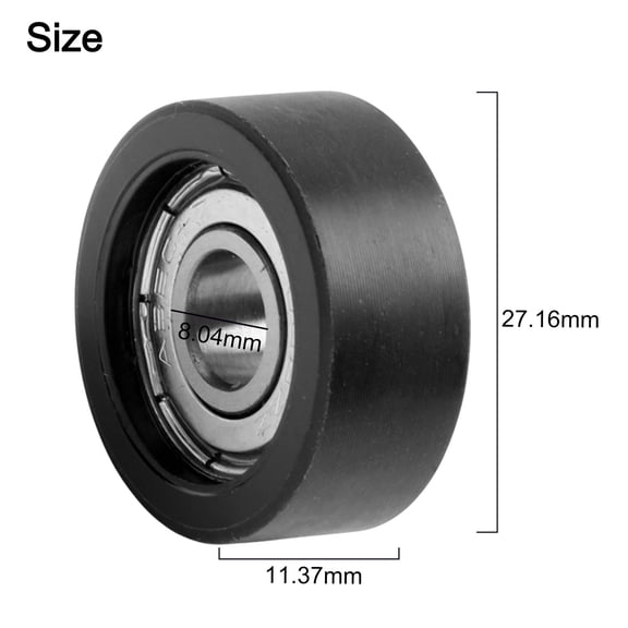 BCLONG 4x Rowing Machine Seats Wheel With Bearing Seats Cushion Moving Wheel 8*27*11mm