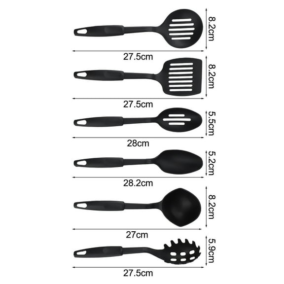 BCLONG 6Pcs/Set Kitchen Utensils Non-Stick Baking Nylon Cooking Tools For Baking Frying