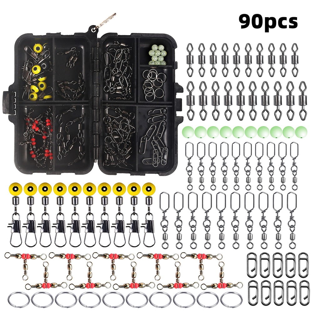BCLONG 90Pcs Fishing Terminal Tackle Box For Carp Tackle Kit Fishing