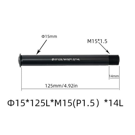 BCLONG Bike Bicycle Replacement Front/Rear Thru Axle 12/15mm 122-181L P1.5/P1.75