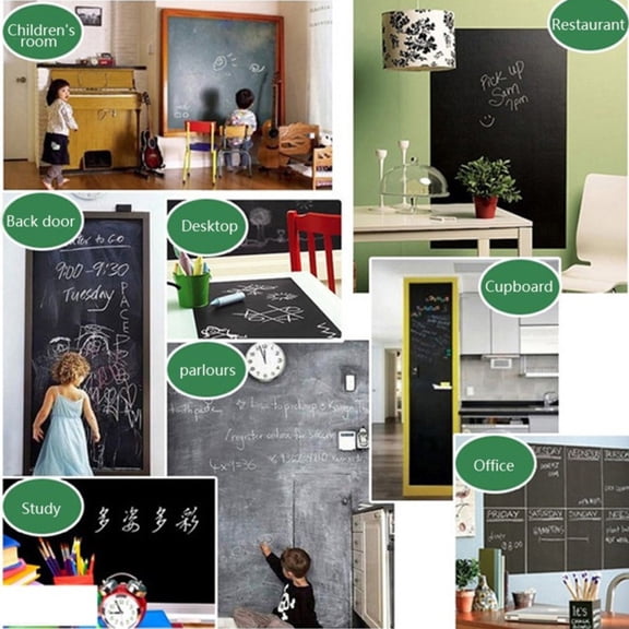 BCLONG Blackboard With Chalk 45*200CM Wall Sticker Chalk Board Draw Stickers