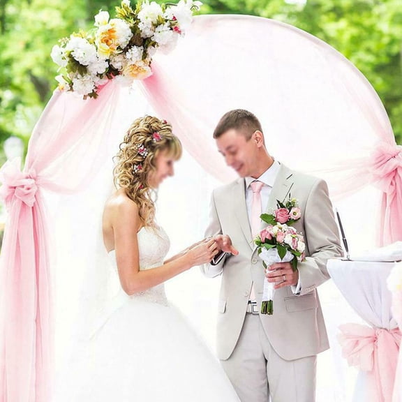 BCLONG Chiffon Wedding Arch Fabric Backdrop Drape Curtains Scarf Bridal Ceremony Party