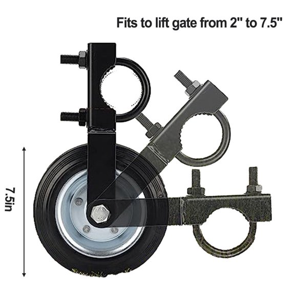 BCLONG Heavy Duty U-Bolt Farm Gate Helper Wheel Caster for Chain Link Fence with Frame