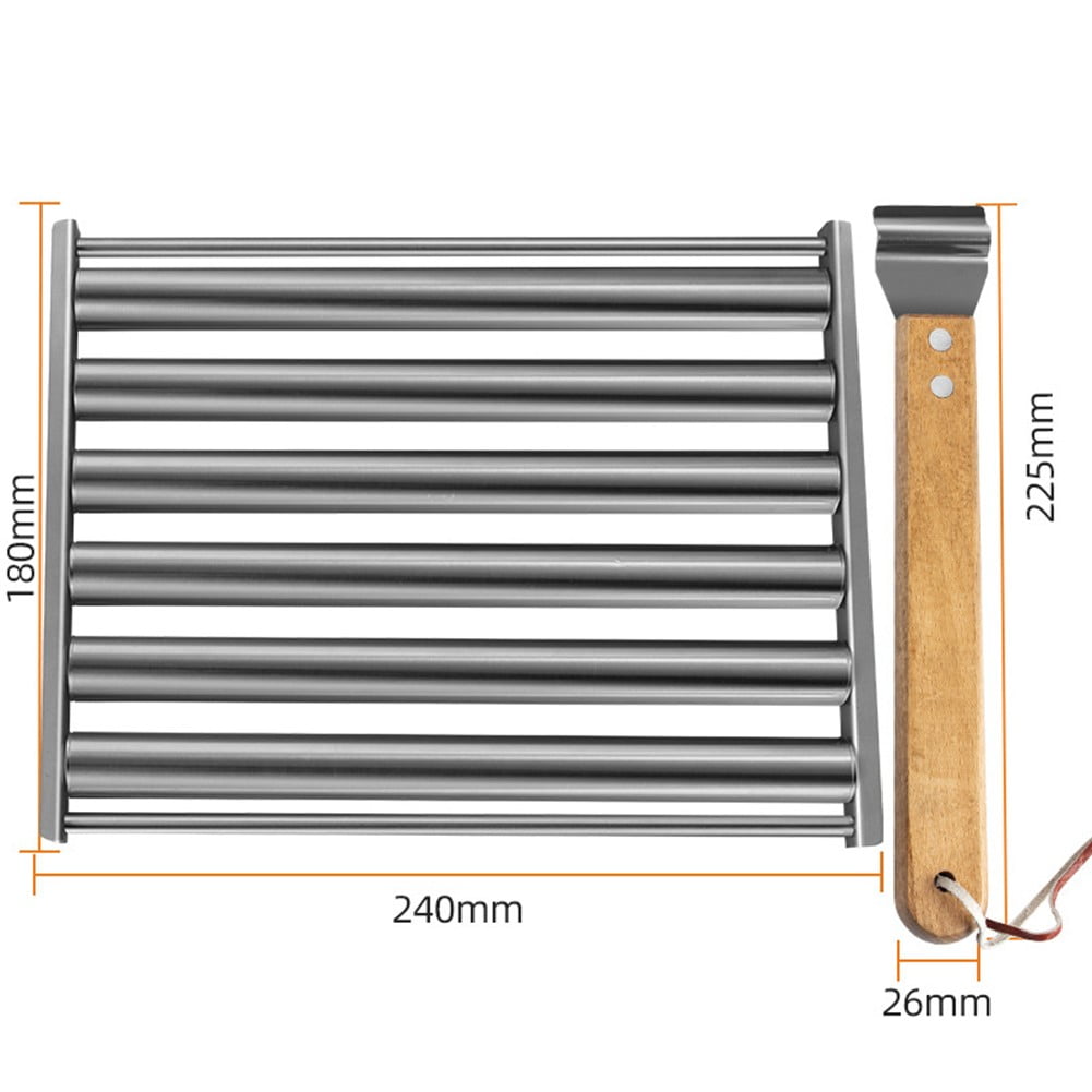 BCLONG Hot dog rack removable stainless steel grill sausage rack