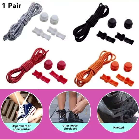 BCLONG Kids Adults Outdoor Laces With Quick Release Fastener Elastic Laces Shoelace