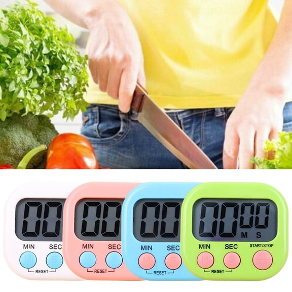 BCLONG Kitchen for Egg Cooking Magnetic Timer Clock Stopwatch Large LCD Digital Loud Alarm