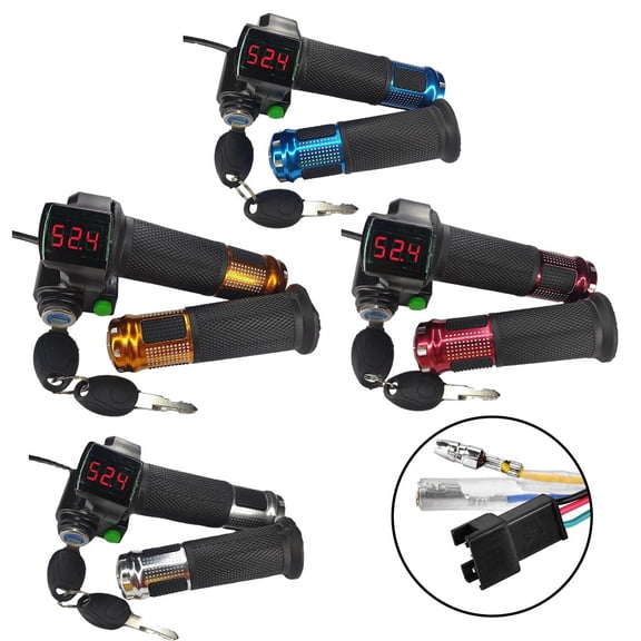 BCLONG LCD Display E-Bike Throttle Grip Electric Bicycle Scooter TwistThrottle Grips