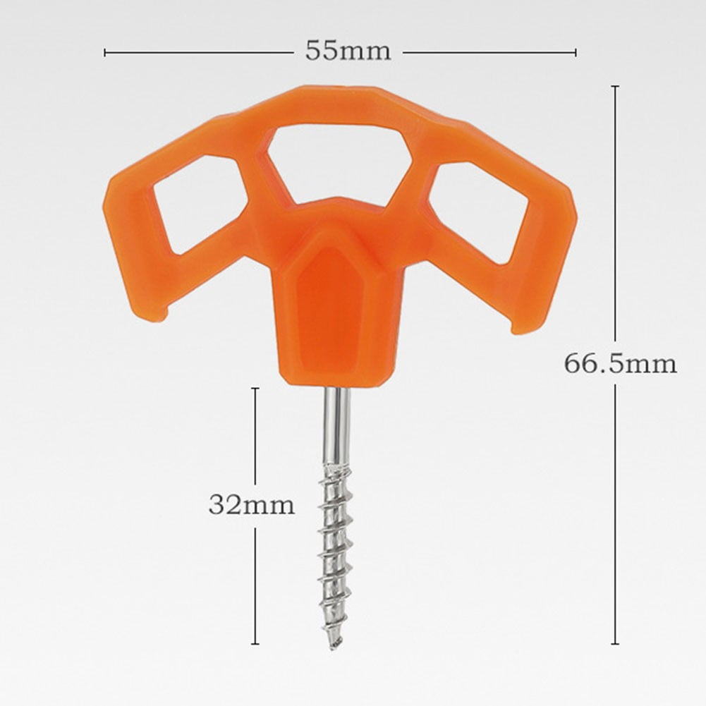 BCLONG Outdoor Camping Luminous Tent Peg Screw Peg Nail Rope Tree Decking Travel Peg