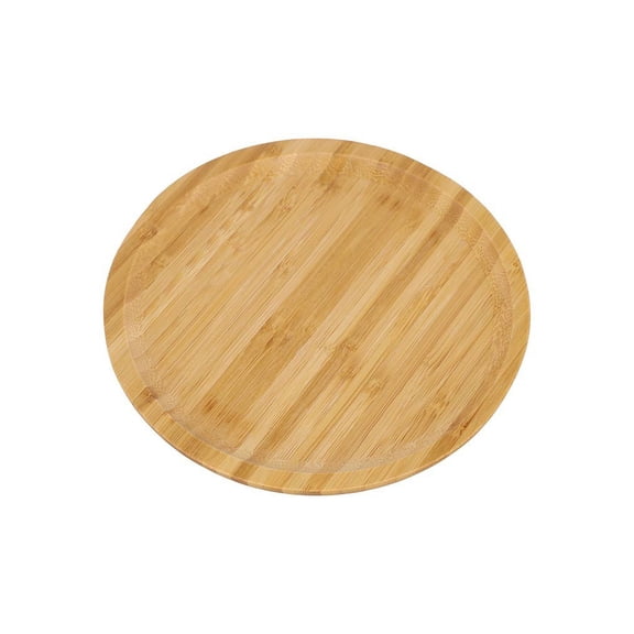 BCLONG Round Wooden Serving Tray Tableware Stand for Food Tray for Fruit Pizza 20 25 30cm