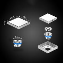 BCLONG Shower Drain Stainless Steel Square Floor Drain Strainer Bathroom Hardware