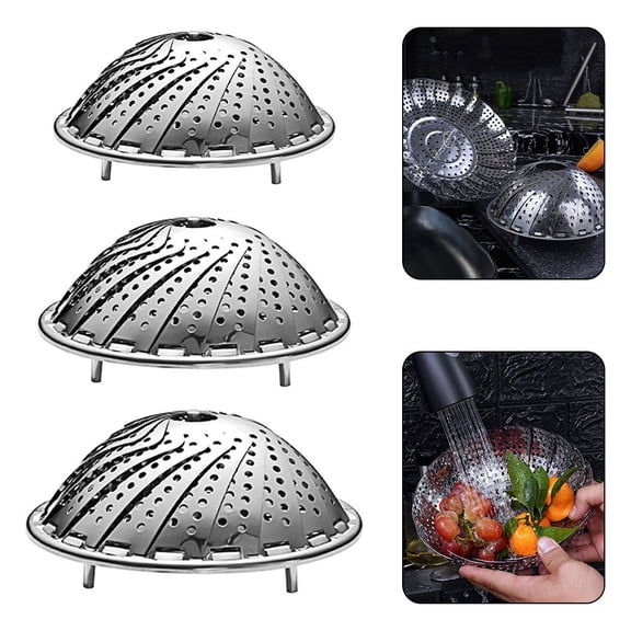 BCLONG Steaming Basket Vegetable Cooking Steamed Stainless Steel Foldable Food Steamer