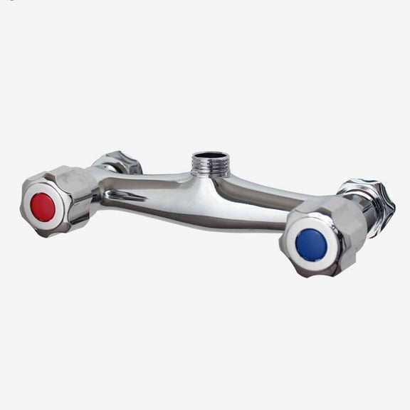 BCLONG Thermostatic Shower Bar Mixer Valve Tap Chrome-Bathroom Twin Bottom 1/2 Outlet