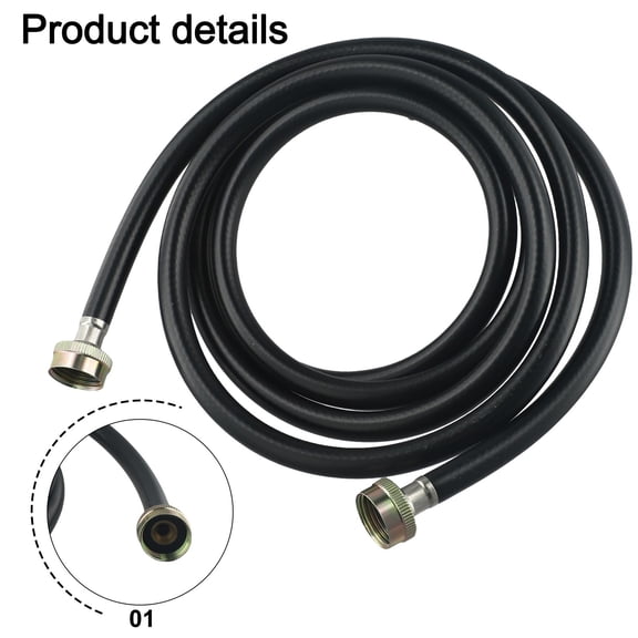 BCLONG Washing machine water inlet pipe stainless steel interface PVC water inlet pipe