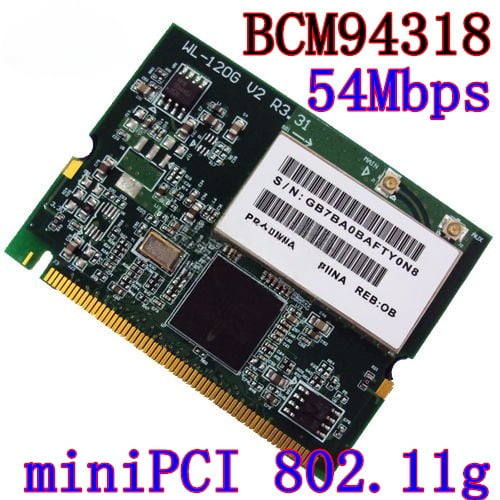 BCM4318 Wireless Wlan network adapter Wifi Mini PCI Card ABG 54Mbps Ethernet Module
