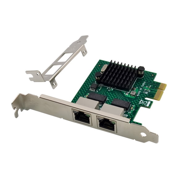 BCM5718 Gigabit Server Network Card PCI X1 Dual Port Network Adapter Card Compatible with PXE VLAN