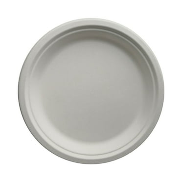 BCMMKLPP Clearance! Compostable Paper Plates Heavy Duty 50 Pack Biodegradable Disposable Plates Disposable Dinner Plates Made Of Natural Sugarcane Wheat ，Microwave