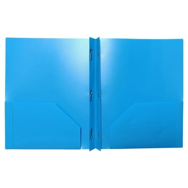 BCMMKLPP Heavy Plastic Folder with Pockets and Fasteners, 2 Pocket Folders, 3 Pointed Folders, Suitable for Students and Office Crowds