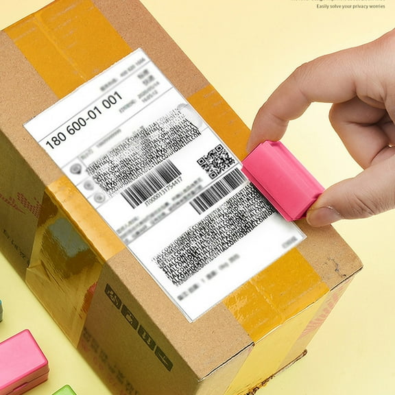 BCMMKLPP Identity Theft Protection Roller Stamps for Data Barcode ID Privacy,Anti-Theft Security Prevention Confidential Roller Stamp Easy for Guard Personal Information Blockout