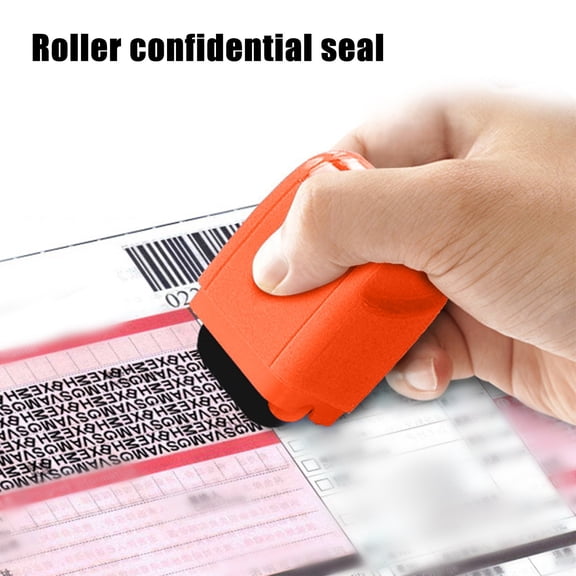 BCMMKLPP Identity Theft Protection Roller Stamps Wide Kit - Confidential Roller Stamp, Anti Theft, Privacy & Security Stamp, Designed for ID Blackout Security