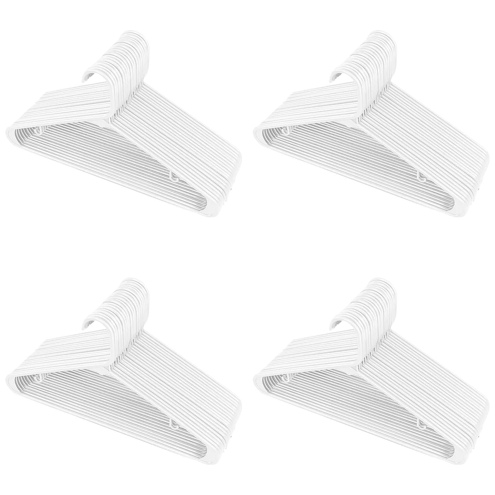 BCMMKLPP Plastic Hangers Clothes Hangers for Clothing, Closet, Coats & Shirts - Durable, Thick, Tough & Space Saving - for Everyday Standard Use, Room Essentials & Basics - 20 Pack - White