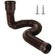 BCMMKLPP Round Rain Gutter Downspout Extensions Flexible, Drain Downspout Extender,Down Spout Drain Extender, Gutter Connector Rainwater Drainage,Extendable from 19 to 59 Inches
