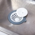 thumbnail image 1 of BCMMKLPP Silicone Kitchen Sink Strainer with Stopper,Wide Rim 4.5" Diameter, 1 of 4