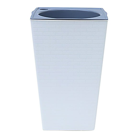 BCMMKLPP Tall Self Watering Planter 6.8 Inch, Plastic Flower Pots with Inner Pot Plants Brick Pattern Flowerpot for Indoor/Outdoor Plants, African Violets, Flowers, Herbs