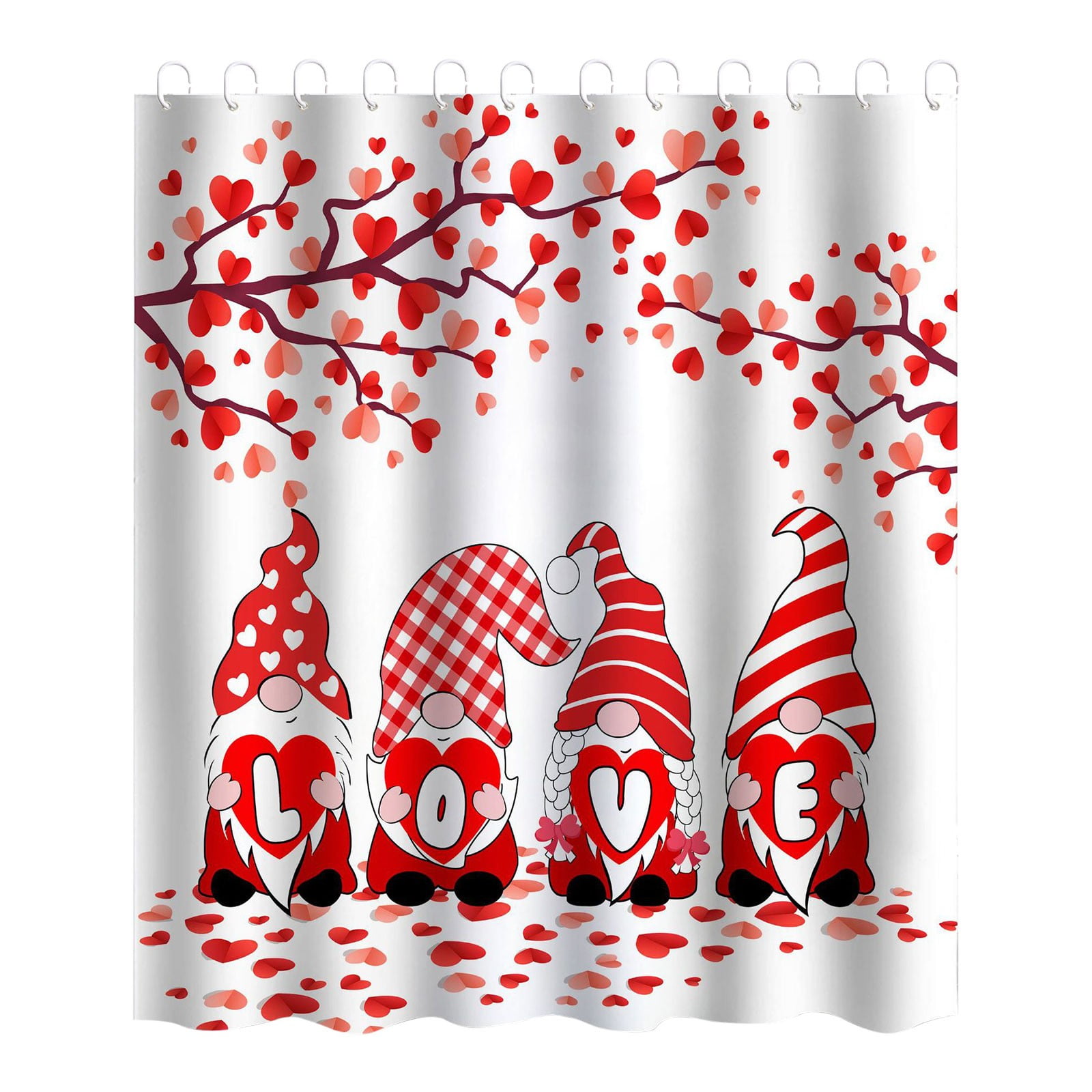 BCMMKLPP Valentine’s Day Shower Curtains for Bathroom Lovers Couples …