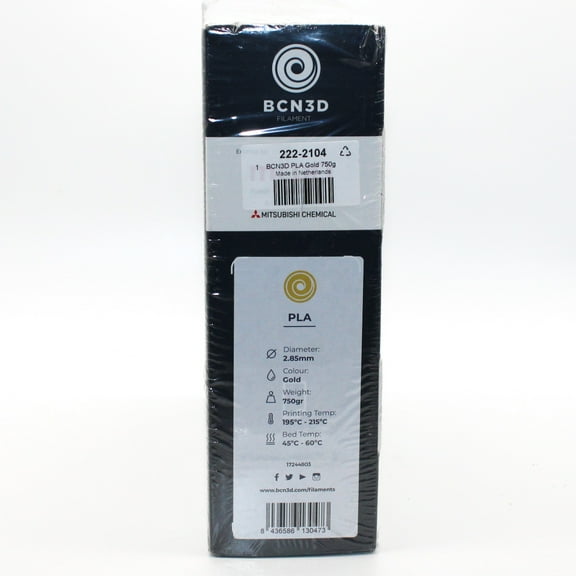 BCN3D 3603010012 2.85mm 750g Gold PLA 3D Printer Filament