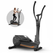 LEZEE Magnetic Drive Elliptical Machine for Home – 8 Resistance Levels, 12" Stride, LCD Display &amp; 330 lb Capacity