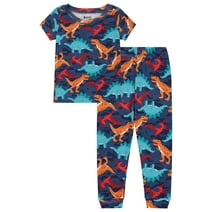 BCOOL Toddler Boys 2-Piece Cotton Sleepwear Set: Dinosaur & Cars Prints – Experience Ultimate Comfort in Exciting Adventures