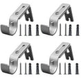 BCOOSS Adjustable Curtain Rod Brackets Hooks Hardware for 1 inch Rod