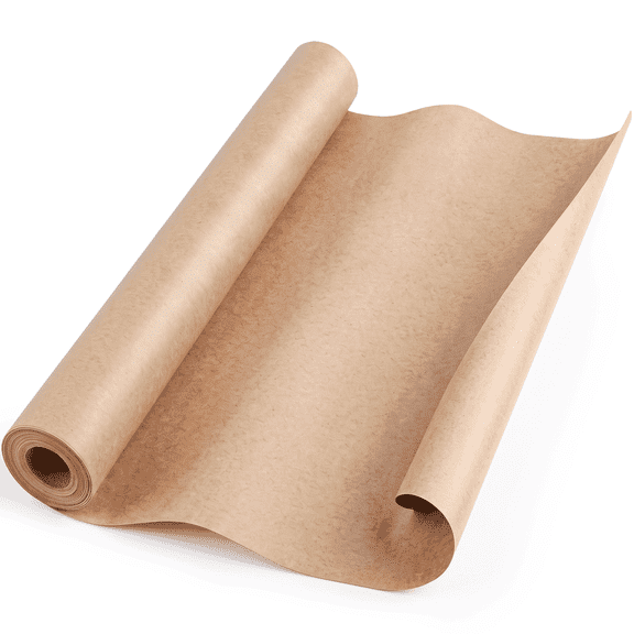 BCOOSS Brown Kraft Paper Roll - 17.3" x 1200" (30') Perfect for Gift Wrapping,Banner,Craft Packing, Moving and Pattern Making