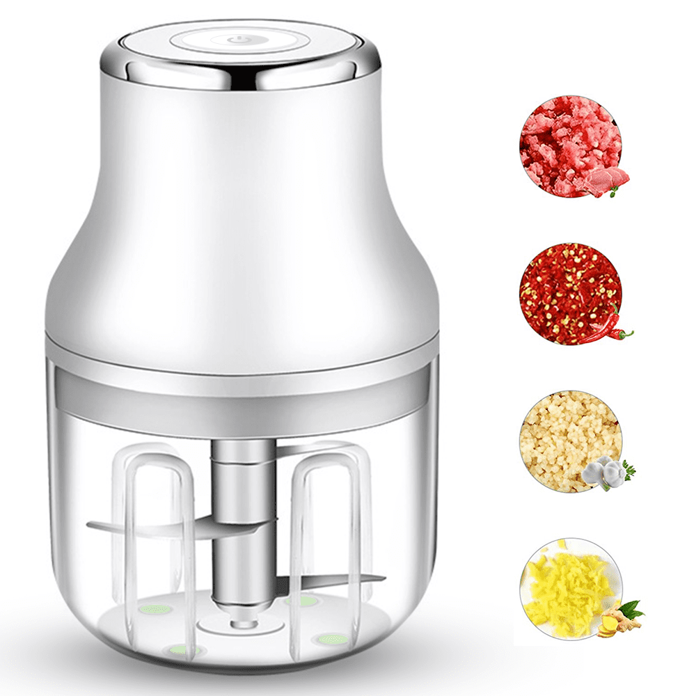 300ML Electric Mini Food Processor, 60W Cordless Food Press Garlic Chopper,  Mini Blender For Garlic,Vegetable,Fruit,Onions,Chili,Meat,Salad,Baby Food,  Glass Container (Green) - Yahoo Shopping