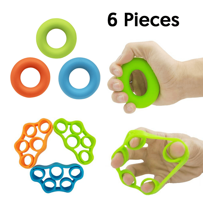 BCOOSS Hand Grip Strengthener Silicon Guitar Finger Exerciser and