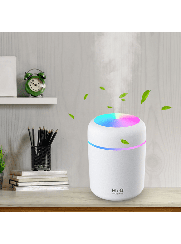 BCOOSS Humidifier for Room Home Baby Quiet Ultrasonic Air Portable humidifiers for Bedroom，White