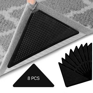 SEWACC 16 Pcs Carpet Fixer Rug Stickers for Wood Floor Non Slip Rug Pads  Rug Tape Stickers Rug Holders for Wood Floors Carpet Gripper Stickers Rug