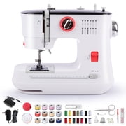 BCOOSS Sewing Machine for Beginners Electric Portable 12 Built-in Stitches with Extension Table