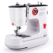 BCOOSS Sewing Machine for Beginners Electric Portable 12 Built-in Stitches with Extension Table